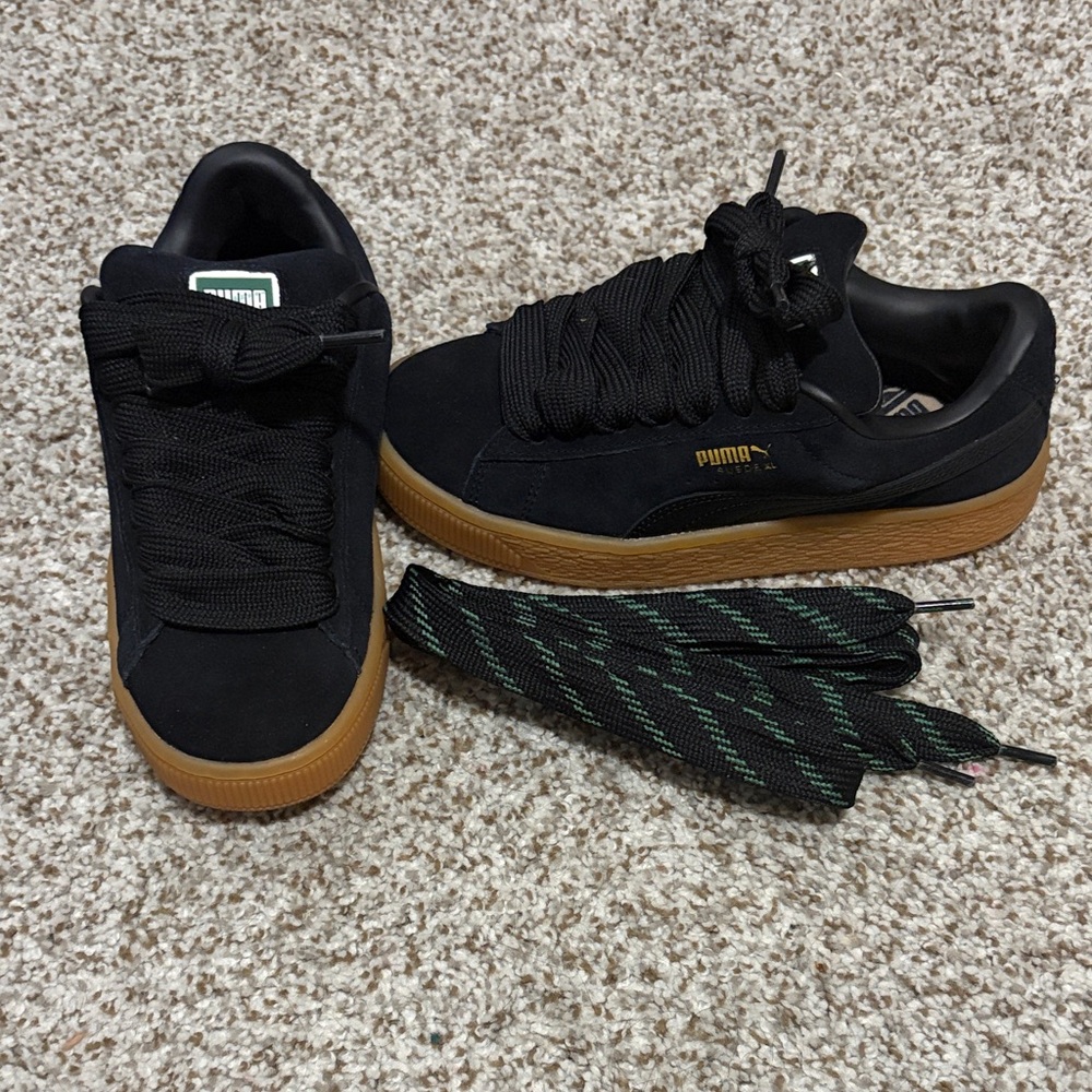 Puma SUEDE XL BIG KID 'BLACK GUM’